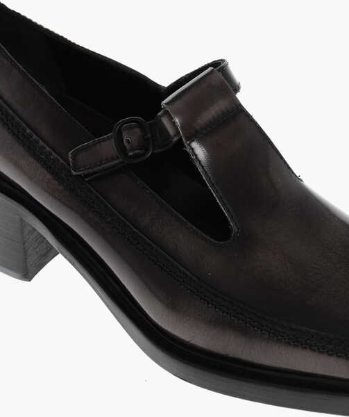 Mocasini HEREU Leather Lluisa Loafers With Cut Out Detail 5Cm Brown Femei (BM 18977032) 4