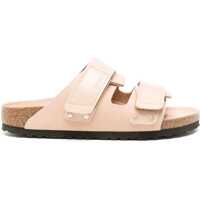 Sandale fara toc Leather Uji Sandals With Touch Strap Closure Femei