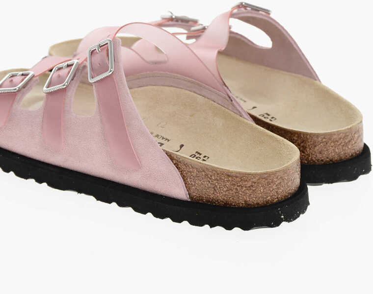 Sandale fara toc Birkenstock Pvc Sandals With 3 Buckle Pink Femei (BM 18977050) 2