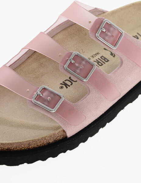 Sandale fara toc Birkenstock Pvc Sandals With 3 Buckle Pink Femei (BM 18977050) 4