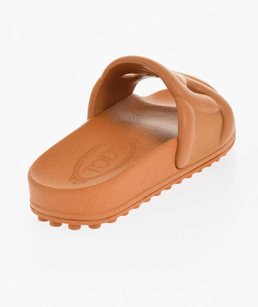 Sandale fara toc TODS Rubber Sliders Catena Orange Femei (BM 18977053) 2