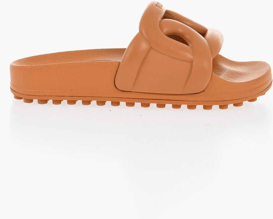 Sandale fara toc TODS Rubber Sliders Catena Orange Femei (BM 18977053) 3