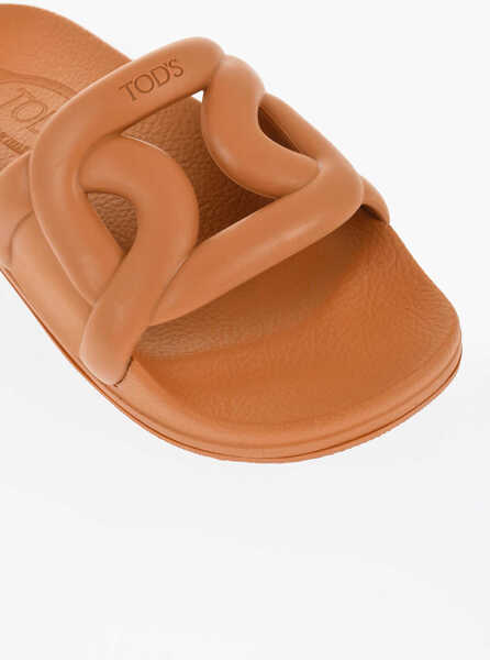 Sandale fara toc TODS Rubber Sliders Catena Orange Femei (BM 18977053) 4