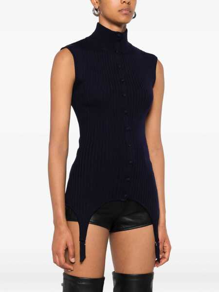 Bluze Jean Paul Gaultier Top With Lingerie Garter BLUE Femei (BM 18977161) 3