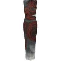 Rochii elegante Blurry Roses Maxi Dress Femei