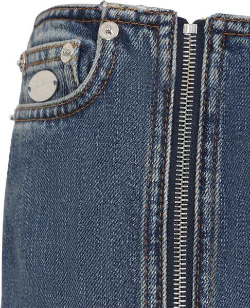 Blugi Jean Paul Gaultier Denim Front Zipped Trousers BLUE Femei (BM 18977170) 3