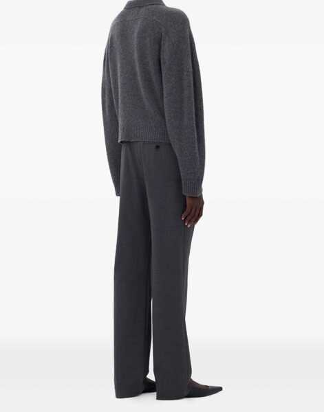 Tricouri Polo LOULOU DE SAISON Long-Sleeved Cashmere Polo GREY Femei (BM 18977176) 4