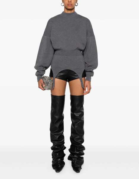 Pulovere casual Jean Paul Gaultier Pullover With Lingerie Garter GREY Femei (BM 18977188) 2