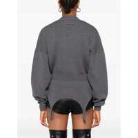 Pulovere casual Jean Paul Gaultier Dama - Pulovere casual Jean Paul Gaultier Pullover With Lingerie Garter GREY Femei (BM 18977188) - B-mall.ro