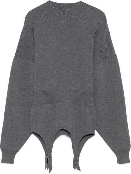 Pulovere casual Jean Paul Gaultier Pullover With Lingerie Garter GREY Femei (BM 18977188) 1