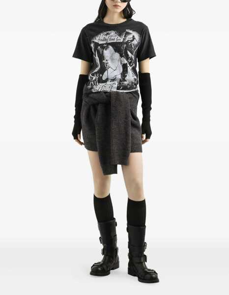 Tricouri Dolce & Gabbana Printed Cotton T-Shirt BLACK Femei (BM 18977209) 2