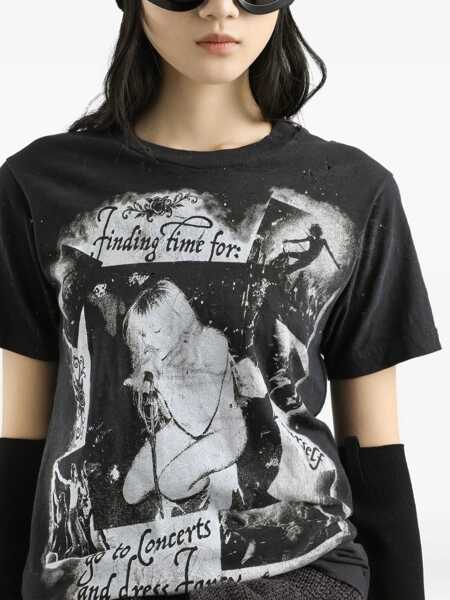 Tricouri Dolce & Gabbana Printed Cotton T-Shirt BLACK Femei (BM 18977209) 4