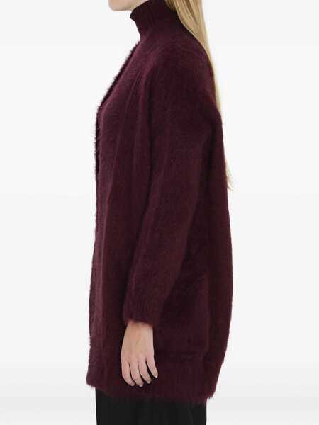 Cardigane Max Mara Fur-Effect Cardigan BORDEAUX Femei (BM 18977218) 3