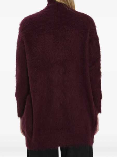 Cardigane Max Mara Fur-Effect Cardigan BORDEAUX Femei (BM 18977218) 4