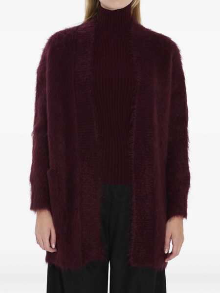Cardigane Max Mara Fur-Effect Cardigan BORDEAUX Femei (BM 18977218) 1