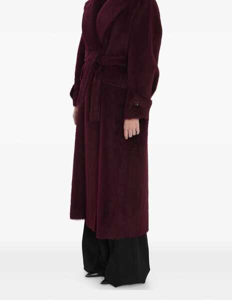 Paltoane Max Mara Albata Furry Coat BORDEAUX Femei (BM 18977230) 2