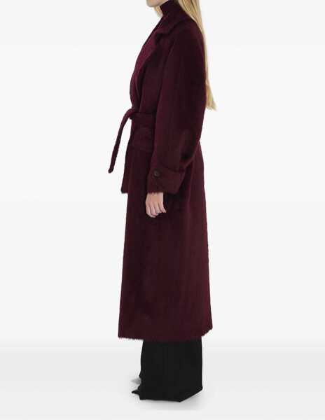 Paltoane Max Mara Albata Furry Coat BORDEAUX Femei (BM 18977230) 3