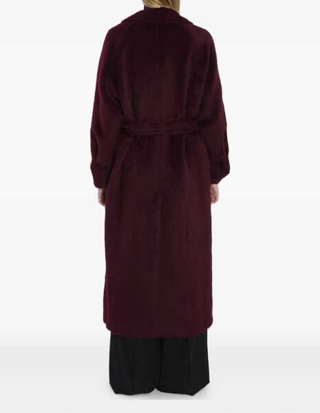 Paltoane Max Mara Albata Furry Coat BORDEAUX Femei (BM 18977230) 4