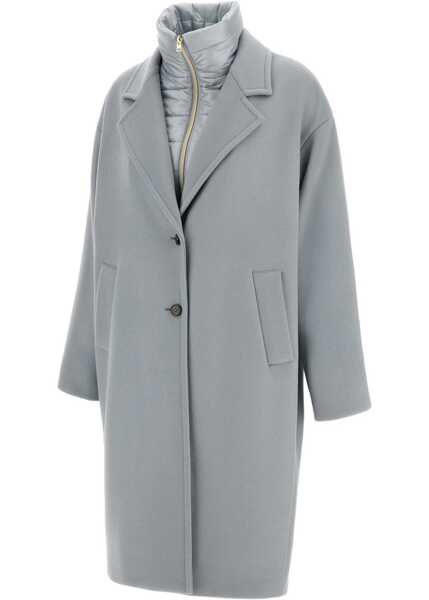 Paltoane Herno Ultralight Wool And Nylon Coat LIGHT BLUE Femei (BM 18977233) 2