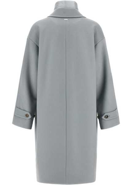 Paltoane Herno Ultralight Wool And Nylon Coat LIGHT BLUE Femei (BM 18977233) 3
