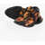 Balmain Patterned Neoprene And Leather Flaming Unicorn Sneakers Orange