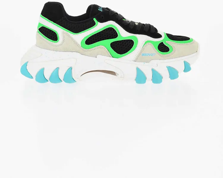 Sneakers Balmain Suede And Mesh B-East Low Top Sneakers With Contrasting Deta Multicolor Barbati (BM 18977269) 3