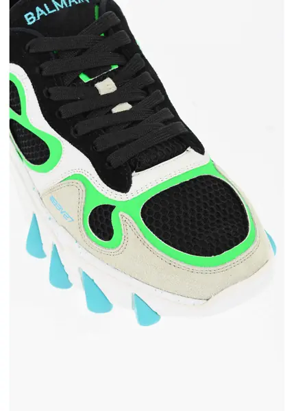 Sneakers Balmain Suede And Mesh B-East Low Top Sneakers With Contrasting Deta Multicolor Barbati (BM 18977269) 4