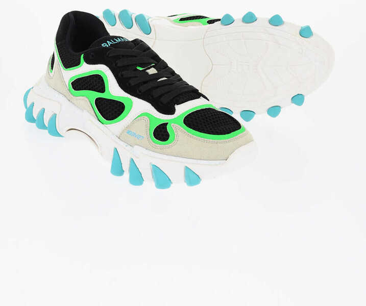 Sneakers Balmain Suede And Mesh B-East Low Top Sneakers With Contrasting Deta Multicolor Barbati (BM 18977269) 1
