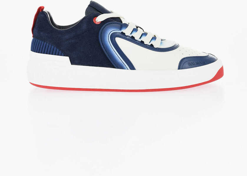 Sneakers Balmain Leather And Suede B Skate Low-Top Sneakers White Barbati (BM 18977281) 3