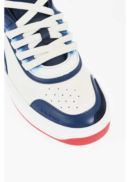 Sneakers Balmain Leather And Suede B Skate Low-Top Sneakers White Barbati (BM 18977281) 4