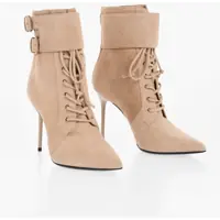 Botine Suede Uria Ankle Boots With Back Zip Heel 9Cm Femei