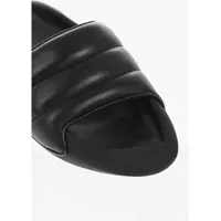 Sandale fara toc Dama - Sandale fara toc Balmain Quilted Leather B-It Sandals With Chunky Sole Black Femei (BM 18977296) - B-mall.ro