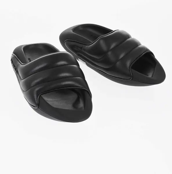 Sandale fara toc Balmain Quilted Leather B-It Sandals With Chunky Sole Black Femei (BM 18977296) 1