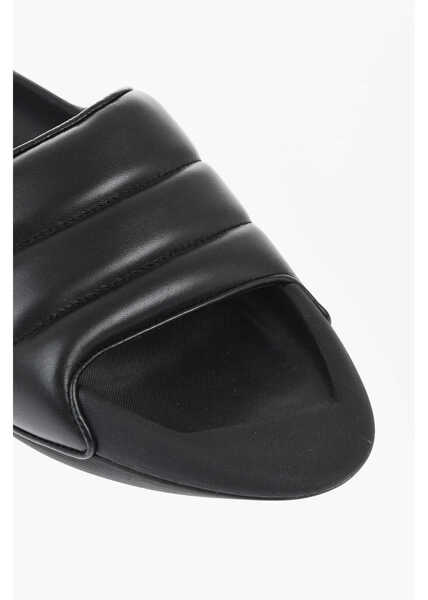 Sandale Balmain Quilted Leather B-It Sandals With Chunky Sole Black Barbati (BM 18977320) 4