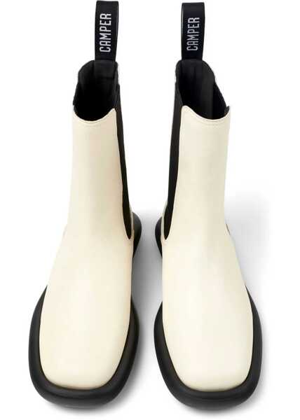 Botine Camper Two-Tone Chelsea Boots Black & White Femei (BM 18977323) 3