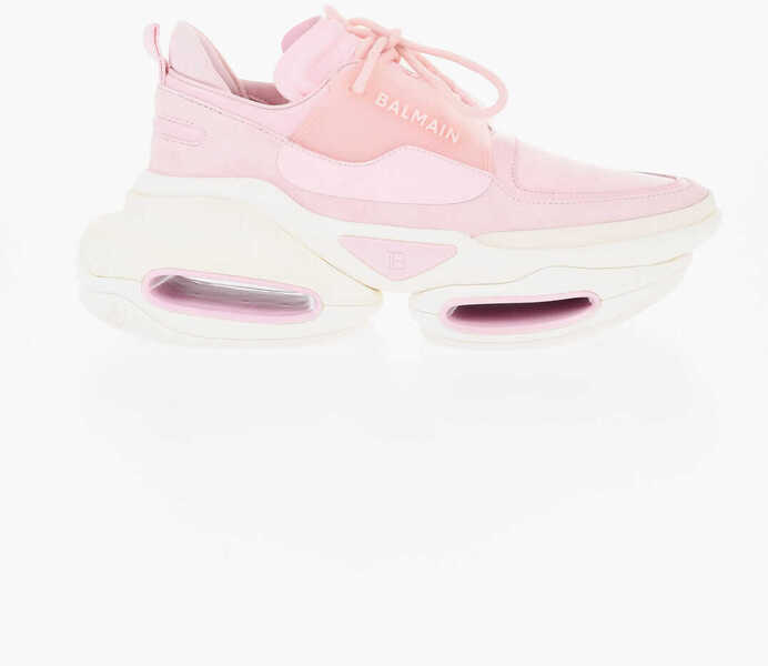 Sneakers Balmain Fabric And Suede B Bold Low-Top Sneakers With Chunky Sole Pink Femei (BM 18977332) 3