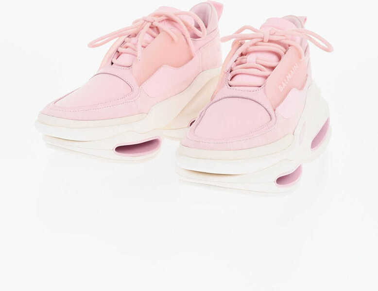 Sneakers Balmain Fabric And Suede B Bold Low-Top Sneakers With Chunky Sole Pink Femei (BM 18977332) 1