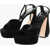 Sergio Rossi Si Rossi Suede Ankle-Strap Sandals With Plateau And Heel 13C Black