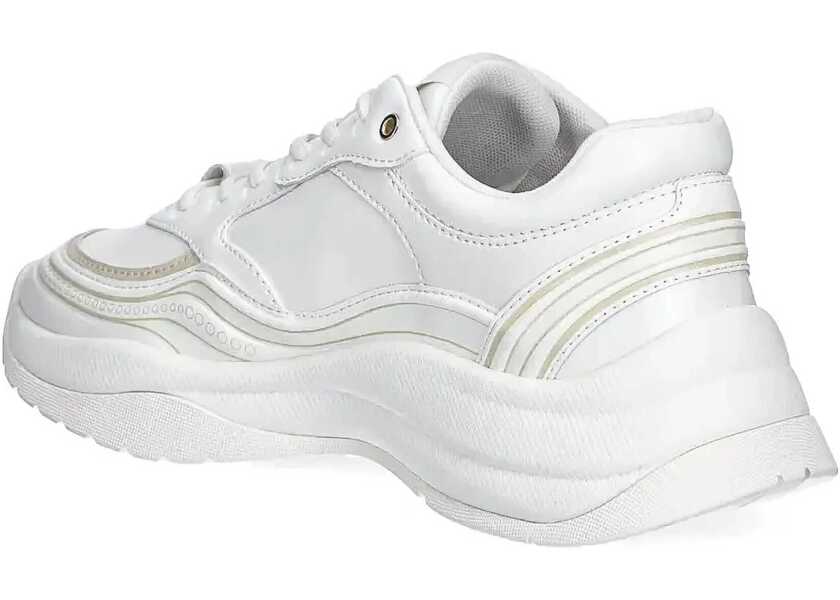 Sneakers Pinko Faux Leather Glammy 04 Low Top Sneakers With Love Birds Logo White Femei (BM 18977374) 3