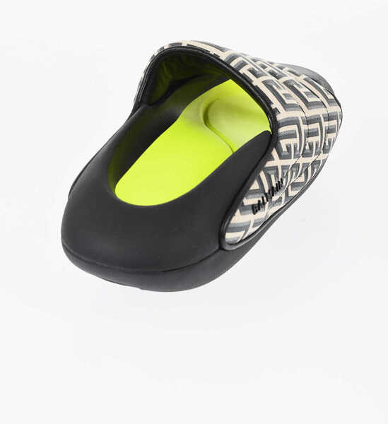 Sandale Balmain All-Over Monogram B-It Sandals With Chunky Sole Yellow Barbati (BM 18977452) 2