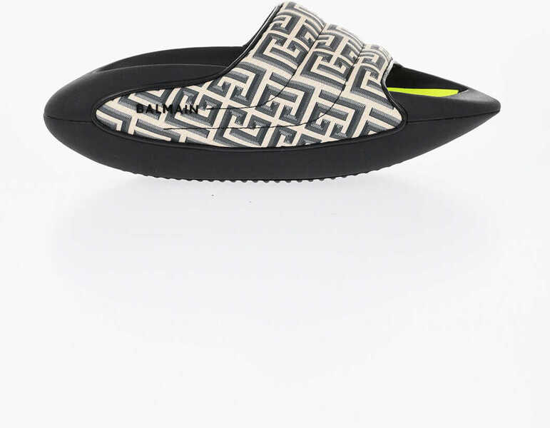 Sandale Balmain All-Over Monogram B-It Sandals With Chunky Sole Yellow Barbati (BM 18977452) 3