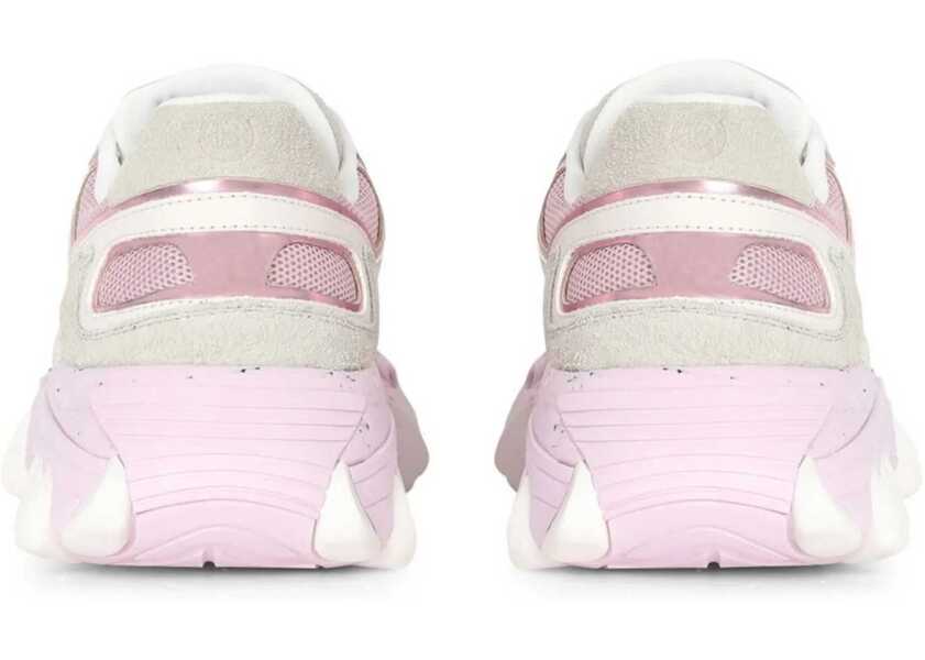 Sneakers Balmain Suede And Mesh B-East Low Top Sneakers With Contrasting Deta Pink Femei (BM 18977455) 3