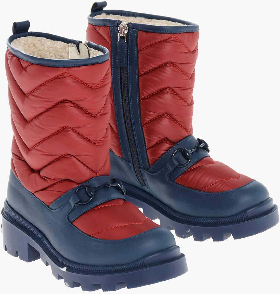 Cizme de iarna Gucci Padded Booties With Track Sole Red Baieti (BM 18977470) 1