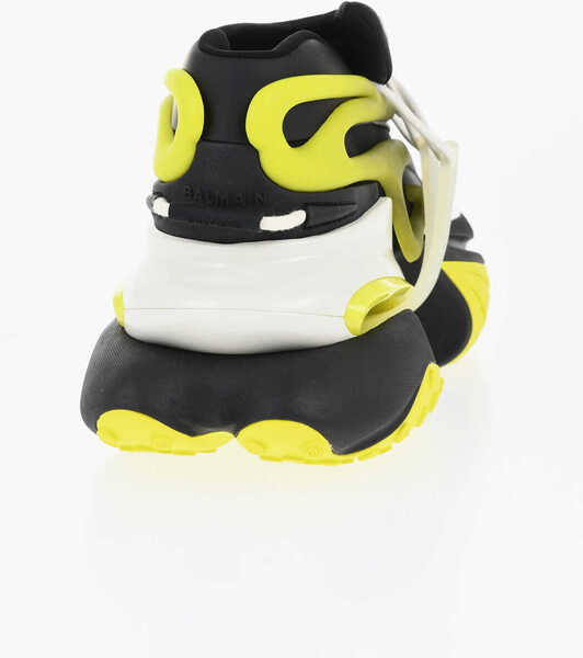 Sneakers Balmain Neoprene Unicorn Sneakers With Leather Trims Yellow Barbati (BM 18977542) 2