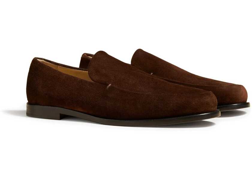 Mocasini Khaite Solid Color Suede Alessio Loafers Brown Femei (BM 18977548) 2