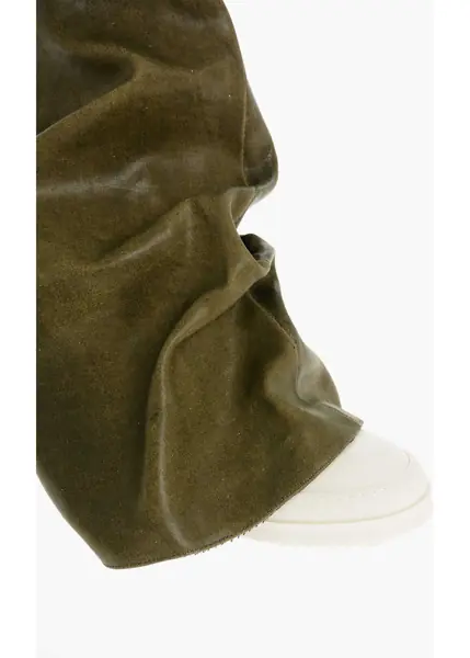 Cizme casual Rick Owens Drkshdw Coated Cotton Fetish Over-The-Knee Boots Green Barbati (BM 18977551) 4