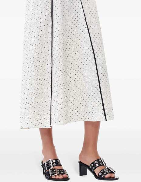 Sandale cu toc Ganni Faux Leather Mules With Double Silver-Tone Buckle Heel 7Cm Black Femei (BM 18977557) 4