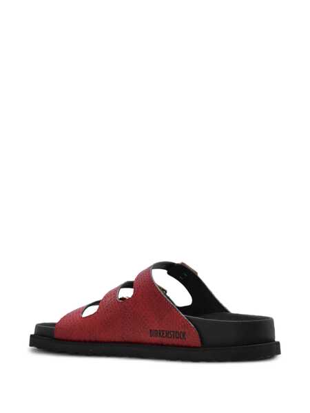 Pantofi cu toc Birkenstock Birkenstock Red And Black Leather Florida Snake Sandals RED SNAKE 1030011 Femei (BM 18978483) 3