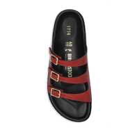 Pantofi cu toc Birkenstock Dama - Pantofi cu toc Birkenstock Birkenstock Red And Black Leather Florida Snake Sandals RED SNAKE 1030011 Femei (BM 18978483) - B-mall.ro