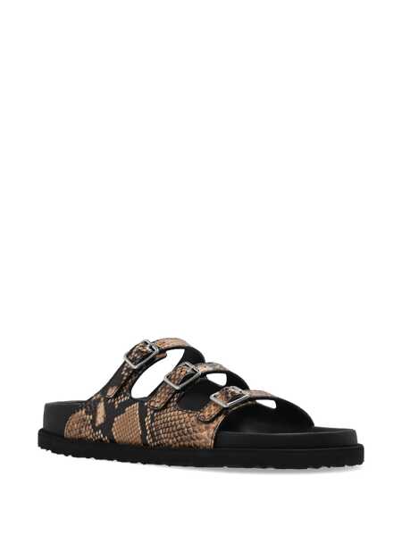 Pantofi cu toc Birkenstock Birkenstock Beige Leather Florida Snake Sandals NATURAL SNAKE 1029996 Femei (BM 18978486) 2